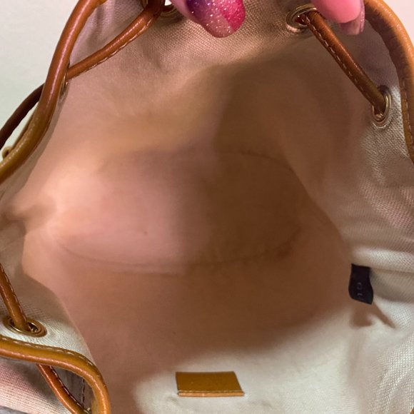 GUCCI GG Disney X Mickey Mouse Bucket Leather Tan Brown Italy Bag Mini Logo - Picture 7 of 8